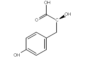 (S)-3-(4-Hydroxyphenyl)-2-hydroxypropionic acid structure, CAS 23508-35-2