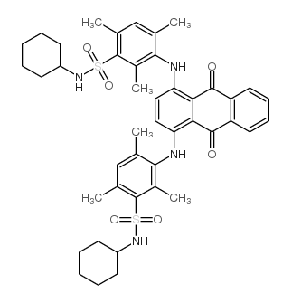 4,4'-(1,4-Anthraquinonylenediimino)bis[N-cyclohexyl-2-mesitylenesulfonamide] structure, CAS 23552-74-1