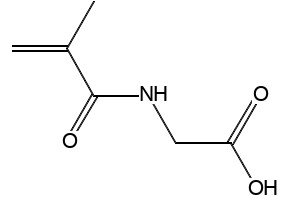 N-Methacryloylglycine structure, CAS 23578-45-2