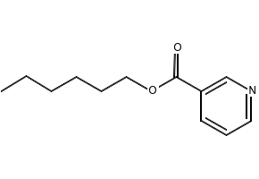 Hexyl nicotinoate structure, CAS 23597-82-2