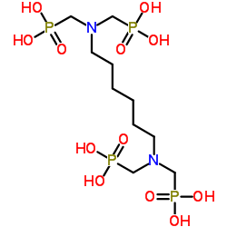 Hexamethylenebis(nitrilodimethylene)tetraphosphonic acid structure, CAS 23605-74-5