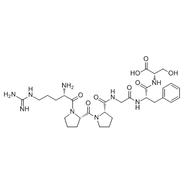 Argininyl-prolinyl-prolinyl-glycinyl-phenylalaninyl-serine structure, CAS 23815-88-5
