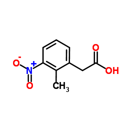 2-Methyl-3-nitro-benzeneacetic acid structure, CAS 23876-15-5