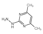 2-Hydrazino-4,6-dimethylpyrimidine structure, CAS 23906-13-0