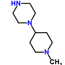 1-(1-Methyl-4-piperidinyl)piperazine structure, CAS 23995-88-2
