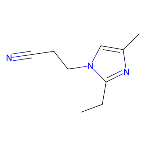 2-Ethyl-4-methyl-1H-imidazole-1-propanenitrile structure, CAS 23996-25-0