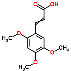 trans-2,4,5-Trimethoxycinnamic acid structure, CAS 24160-53-0