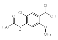 4-Acetamido-5-chloro-2-methoxybenzoic acid structure, CAS 24201-13-6