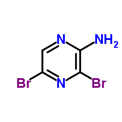 2-Amino-3,5-dibromopyrazine structure, CAS 24241-18-7