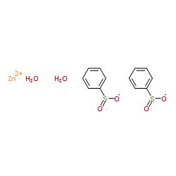Zinc benzenesulfinate dihydrate structure, CAS 24308-84-7