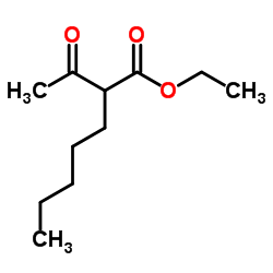 Ethyl 2-pentylacetoacetate structure, CAS 24317-94-0