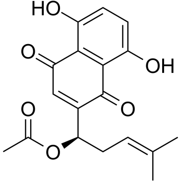 Acetylshikonin structure, CAS 24502-78-1