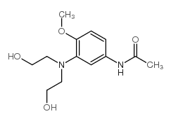 4-Acetylamino-2-(bis(2-hydroxyethyl)amino)anisole structure, CAS 24530-67-4