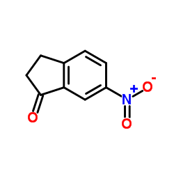 6-Nitroindanone structure, CAS 24623-24-3