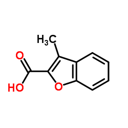 3-Methylbenzofuran-2-carboxylic acid structure, CAS 24673-56-1