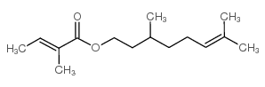 Citronellyl tiglate structure, CAS 24717-85-9