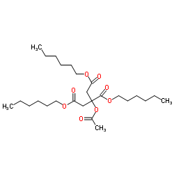 Trihexyl O-acetylcitrate structure, CAS 24817-92-3