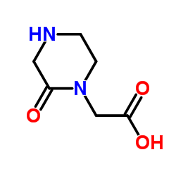 2-Oxo-1-piperazineacetic acid structure, CAS 24860-46-6