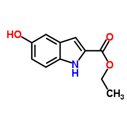 Ethyl 5-hydroxyindole-2-carboxylate structure, CAS 24985-85-1