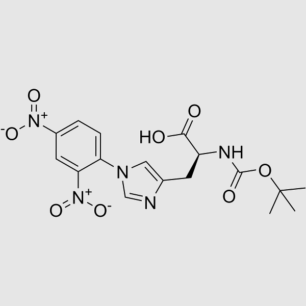 N-(tert-Butoxycarbonyl)-1-(2,4-dinitrophenyl)-L-histidine structure, CAS 25024-53-7