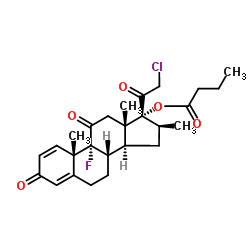 Clobetasone butyrate structure, CAS 25122-57-0