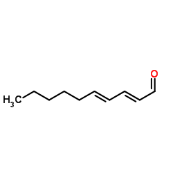 trans,trans-2,4-Decadien-1-al structure, CAS 25152-84-5