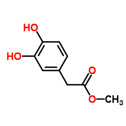 Methyl 3,4-dihydroxyphenylacetate structure, CAS 25379-88-8