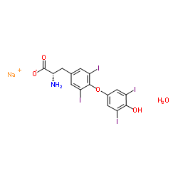 Sodium levothyroxine structure, CAS 25416-65-3