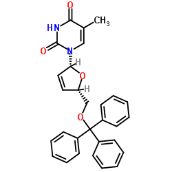 5-O-Triphenylmethyl-2-deoxy-2,3-didehyrothymidine structure, CAS 25442-42-6