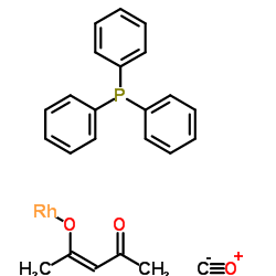 Rhodium (triphenylphosphine)carbonylacetylacetonate structure, CAS 25470-96-6