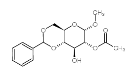 Methyl 2-O-acetyl-4,6-O-benzylidene-alpha-D-glucopyranoside structure, CAS 25577-40-6