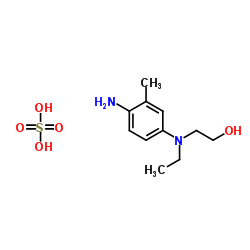 4-(N-Ethyl-N-2-hydroxyethyl)-2-methylphenylenediamine sulfate; CD-4 structure, CAS 25646-77-9