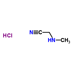 Methylaminoacetonitrile hydrochloride structure, CAS 25808-30-4