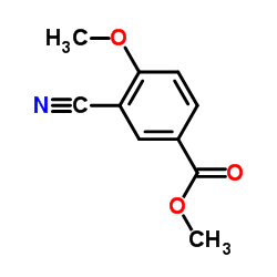 Methyl 3-cyano-4-methoxybenzoate structure, CAS 25978-74-9