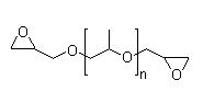 Polypropylenglycol diglycidyl ether structure, CAS 26142-30-3