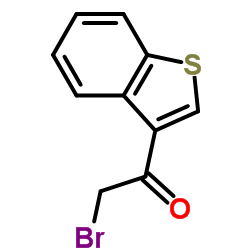 1-Benzo[b]thiophen-3-yl-2-bromoethan-1-one structure, CAS 26167-45-3