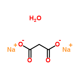 Malonic acid disodium salt monohydrate structure, CAS 26522-85-0