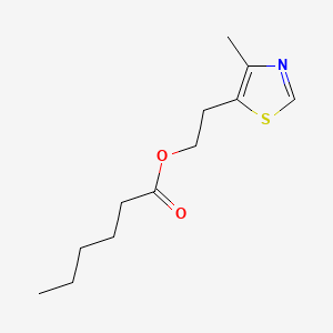 2-(4-Methylthiazol-5-yl)ethyl hexanoate structure, CAS 94159-32-7