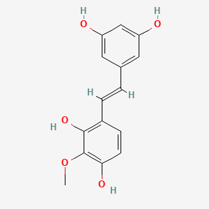 4-[(E)-2-(3,5-dihydroxyphenyl)ethenyl]-2-methoxy-benzene-1,3-diol structure, CAS 10-13-9