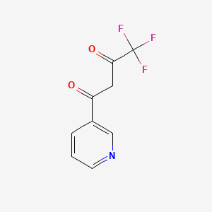 4,4,4-Trifluoro-1-(pyridine-3-yl)butane-1,3-dione structure, CAS 582-73-0