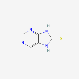 8-Mercaptopurine structure, CAS 583-40-4