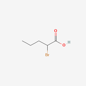 2-Bromovaleric acid structure, CAS 584-93-0