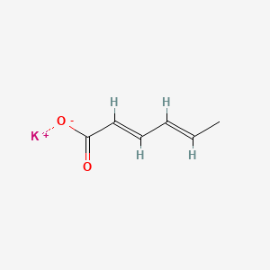 Potassium sorbate structure, CAS 590-00-1