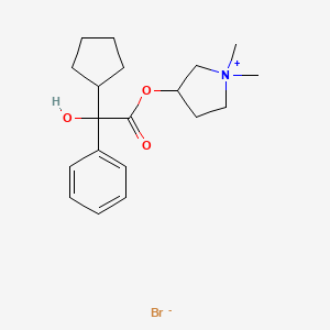 Glycopyrrolate structure, CAS 596-51-0