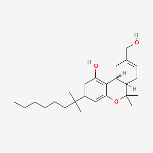 (6aR,10aR)-3-(1,1-Dimethylheptyl)-6a,7,10,10a-tetrahydro-1-hydroxy-6,6-dimethyl-6H-dibenzo[b,d]pyran-9-methanol structure, CAS 112830-95-2