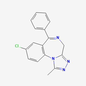 Alprazolam structure, CAS 28981-97-7