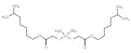 Diisooctyl 2,2'-[(dimethylstannylene)bis(thio)]diacetate structure, CAS 26636-01-1