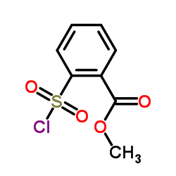Methyl 2-(chlorosulfonyl)benzoate structure, CAS 26638-43-7