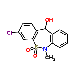 3-Chloro-6,11-dihydro-6-methyldibenzo[c,f][1,2]thiazepin-11-ol 5,5-dioxide structure, CAS 26723-60-4