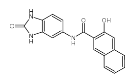 N-(2,3-Dihydro-2-oxo-1H-benzimidazol-5-yl)-3-hydroxy-2-naphthalenecarboxamide structure, CAS 26848-40-8